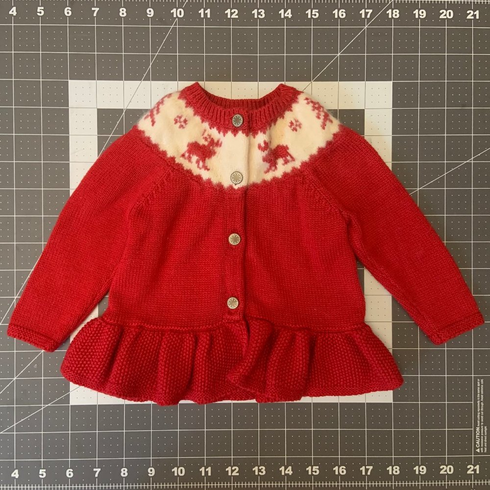 Baby Ralph Lauren Red KnittedCardigan Christmas